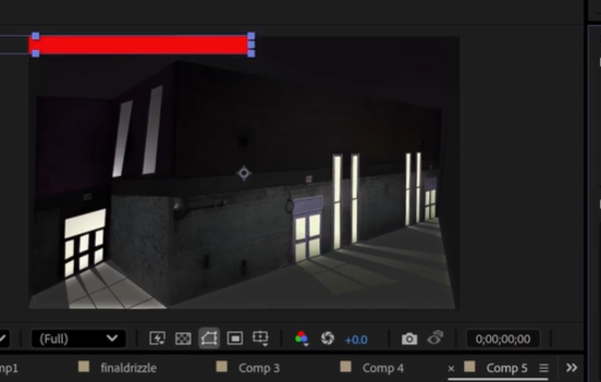 Red rectangle on top